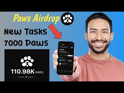 Paws Airdrop New Task Today | Paws Airdrop | Paws New Update