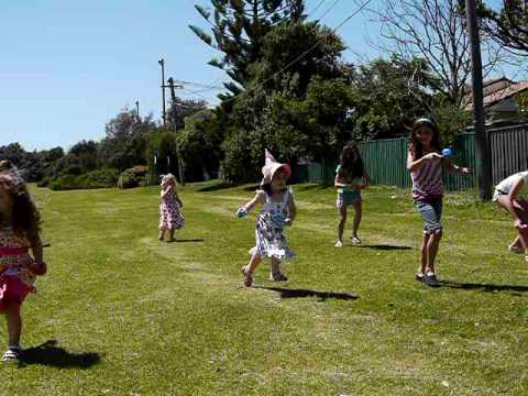 Egg & Spoon Race at Ava's birthday party