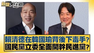 賴清德在韓國瑜背後下毒手？國民黨立委全面開幹民進黨？【新聞大白話】20250111-2｜王鴻薇 李永萍 李明賢