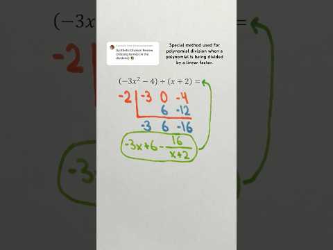 Synthetic Division Review (missing term(s) in the dividend) #Shorts #polynomials #division #algebra