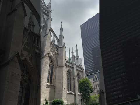 The twin spires of St. Patrick’s Cathedral in New York City, soar 100 meters into the sky! #nyc