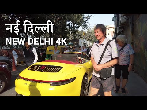 NEW DELHI, Khan Market Walking Tour - Luxurious Shopping Street - INDIA (4K UHD)