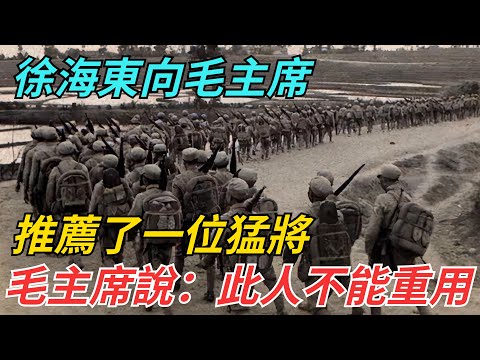 徐海東向毛主席推薦了一位猛將，毛主席說：此人不能重用【史話今說】#歷史 #近代史 #故事