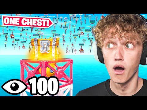 I Got 100 Players To Land At ONE CHEST In Chapter 2 Remix! (Smallest POI)