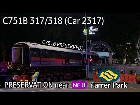 [SMRT] TRAIN PRESERVATION - Kawasaki Nippon Sharyo C751B Car 2317 Preserved at Farrer Park Exit H