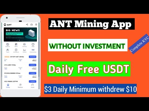 ANT USDT Mining App| Daily 3 USDT Free | USDT Mining Platform | h5.ANT-AI.com