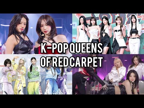 K-pop female idols at Gayo daejun | Queens of Red carpet