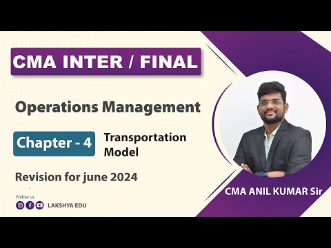 CMA Inter || OM ||Revision for June 2024 ||Chapter 4 Transportation|| By CMA ANIL KUMAR B(AIR 4&42)