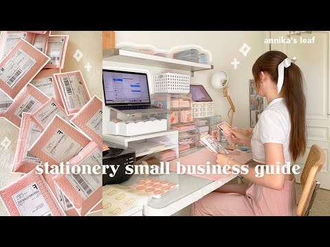 SMALL BUSINESS GUIDE 🖇️📦 aesthetic stationery shop: desk tour, how i pack orders, supplies & apps