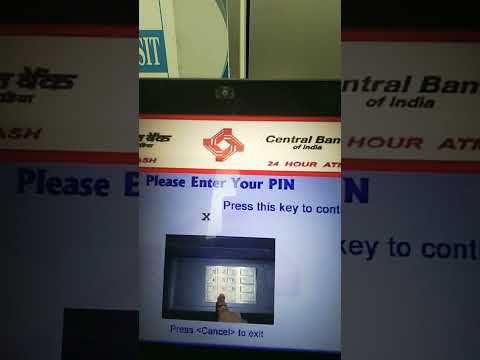 how to withdraw 1000 rupes in central bank of india atm machine..