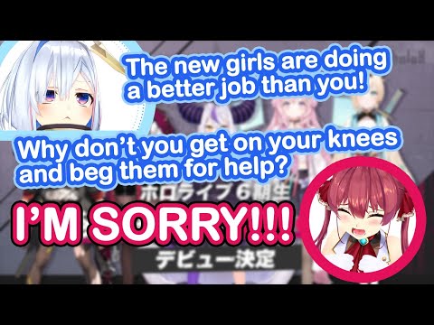 Kanata shows the 7th Gen member Houshou Marine some tough love [hololive] [ENG sub]