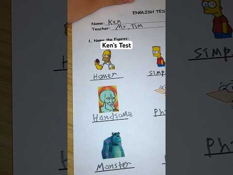 Grading Ken’s test… #asmr #school #teacher #test #quiz #emojichallenge #shorts