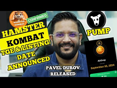 BREAKING - HAMSTER KOMBAT AIRDROP TOKEN TGE AND LISTING DATE ANNOUNCED. PAVEL DUROV RELEASED.