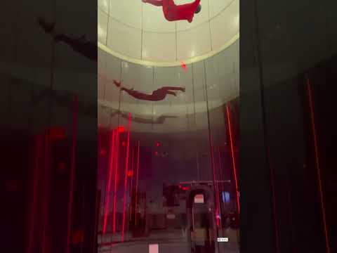 Blasting into the weekend like... iFLY Indoor Skydiving Wind Tunnel in Westchester NY #shorts