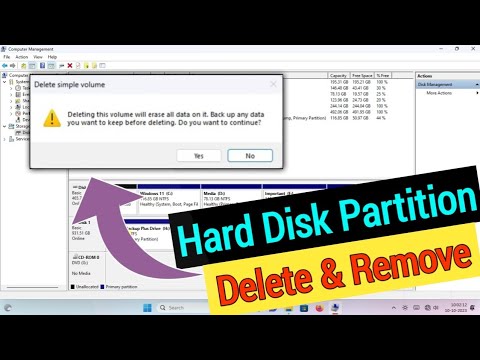 How to Delete Hard Drive Partition | Remove Partition in Windows 11