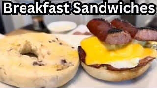 Making Breakfast Sandwiches For Family