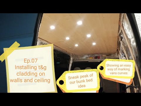 How to Tongue & groove cladding campervan on walls & ceiling  #vanlife #vanbuild #camper #howto