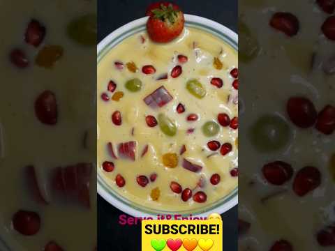 FruitCustard😋👌|Custard| #christmas  #easyrecipe  #shorts #ytshorts #sowmikitchen123