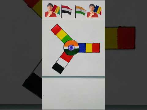 Guinea 🇧🇴 Chad 🇷🇴 India 🇮🇳 And Yemen 🇾🇪 Flag Drawing | #shorts #drawing