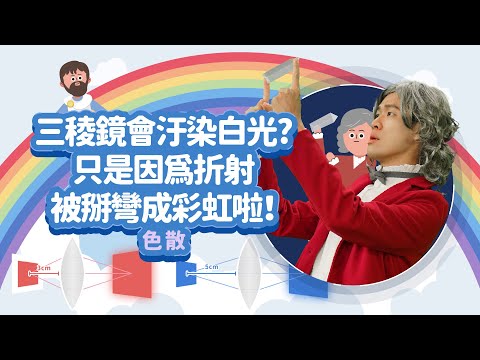 透明的三稜鏡為甚麼會把白光變成彩色的？｜色散｜科學家的故事－牛頓｜LIS情境科學教材