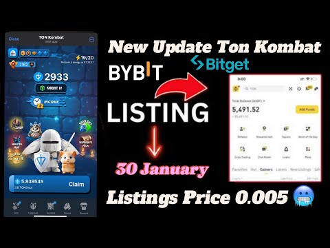 🔥 New Update Ton Kombat & Select BitGet + ByBit Exchange 😱 !! Ton Kombat New Updated