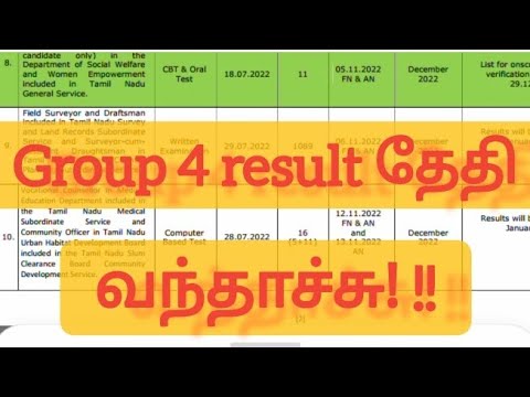 group 4 result 2022 date announced group 1 prelims result date #tnpsc #results