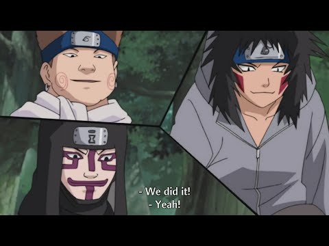 KIBA INAZUKA AND CHOJI AKIMICHI SAVES KANKURO AND TOGEHTER BATTLES WITH RYUGAN