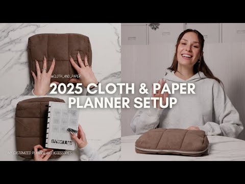 My custom planner start to finish - Video Content Creator 2025 Planner Set Up | Cloth & Paper