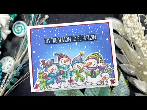 Trinity Stamps Freezin' Family Card | AmyR 2023 Holiday Card Series #10