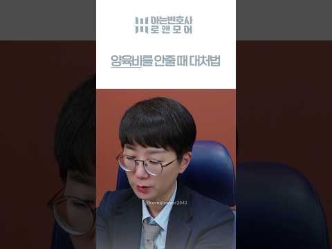 양육비를 안 줄 때 대처법 | 아는변호사