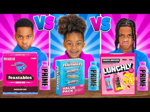 PINK VS BLUE FOOD CHALLENGE