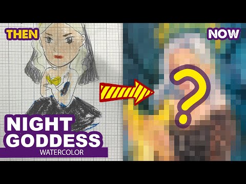 DRAWING GODDESS OF THE NIGHT | Then & Now | Huta Chan