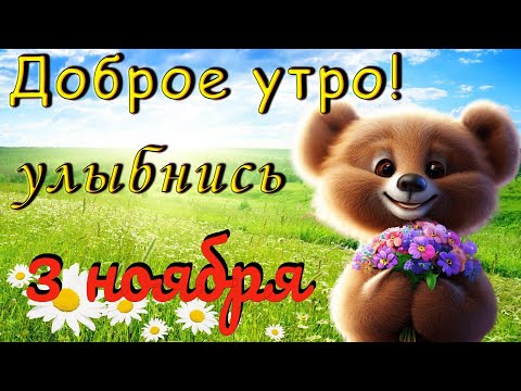 С Добрым утром и Хорошим днем! Утро 3 ноября. Классная музыкальная открытка с пожеланиями в стихах!