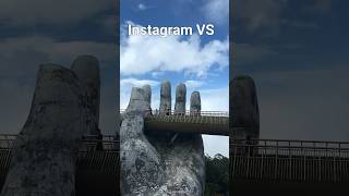 Instagram VS Reality #vietnam #banahills #goldenbridge #travel #shorts