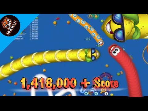 WormsZone.io 1,418,000+ Score Epic  Best Gameplay! #Day3