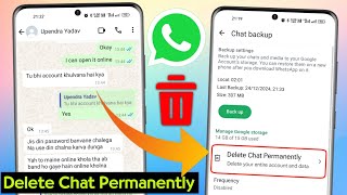 How to delete whatsapp chat permanently | whatsapp chat permanently delete kaise kare