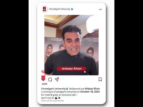 Arbaaz Khan visiting Chandigarh University