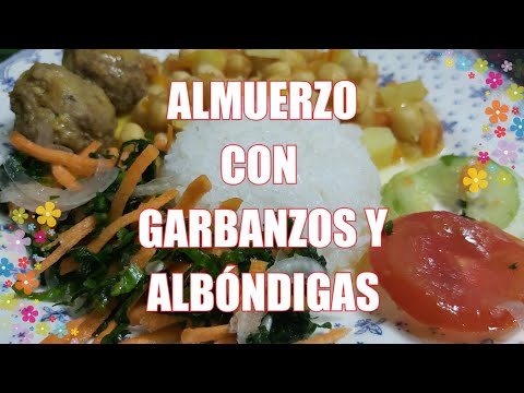 ✅ almuerzo con ALBÓNDIGAS🤤 #1 EN COLOMBIA👏🏾 #Almuerzocompleto #garbanzos #cocina