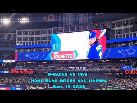 Blue Jays Vs Diamondbacks Starting Lineups Anthems Home Runs, and intros July 15th 2023 READ DESC