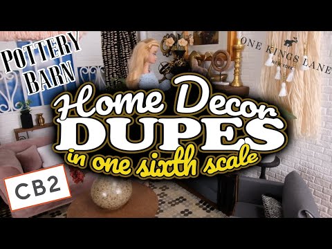 Home Decor DIY Dupes in Miniatures One Sixth Scale for Dollhouses and Dioramas