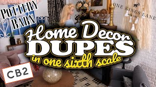 Home Decor DIY Dupes in Miniatures One Sixth Scale for Dollhouses and Dioramas