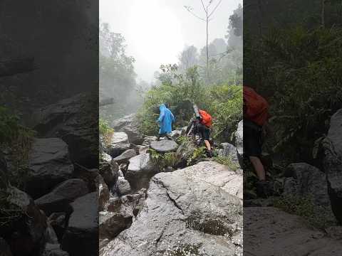 WILD CAMPING IN HEAVY RAIN WITH THUNDER‼️ #shorts