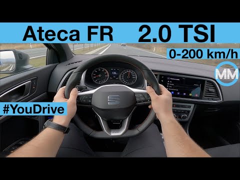 Seat Ateca 2.0 TSI 4Drive (140 kW) POV Test Drive + Acceleration 0-200 km/h