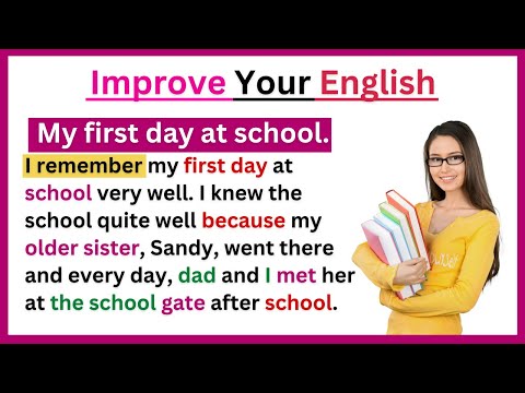 My First Day at School | English Speaking Practice | Level 1 | Beganner | Learning English Speaking