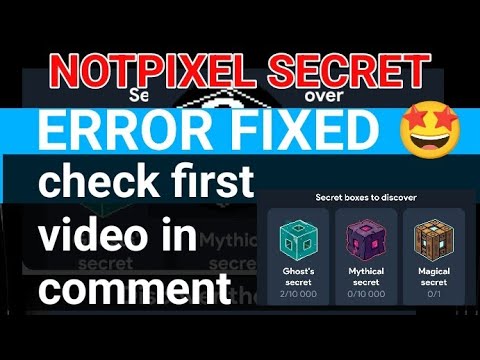 NOTPIXEL Secret word [ERROR FIXED 🤩]