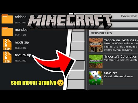 COMO COLOCAR MODS/ADDONS/TEXTURAS/MUNDOS NO MINECRAFT PE 1.20 SEM PRECISAR MOVER ARQUIVO😯