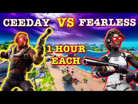 1 Hour of Ceeday *VS* 1 Hour of Fe4RLess (Fortnite Edition)