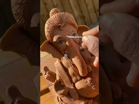 Ganapati Idol making at home #diy #shorts #ganpati