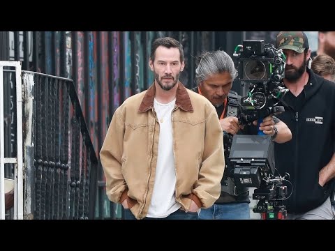 Keanu Reeves filming Outcome in Los Angeles