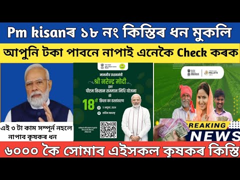 Pm kisan yojana payment Release date // pm kisan 18th installment date 2024 // pm kisan big update